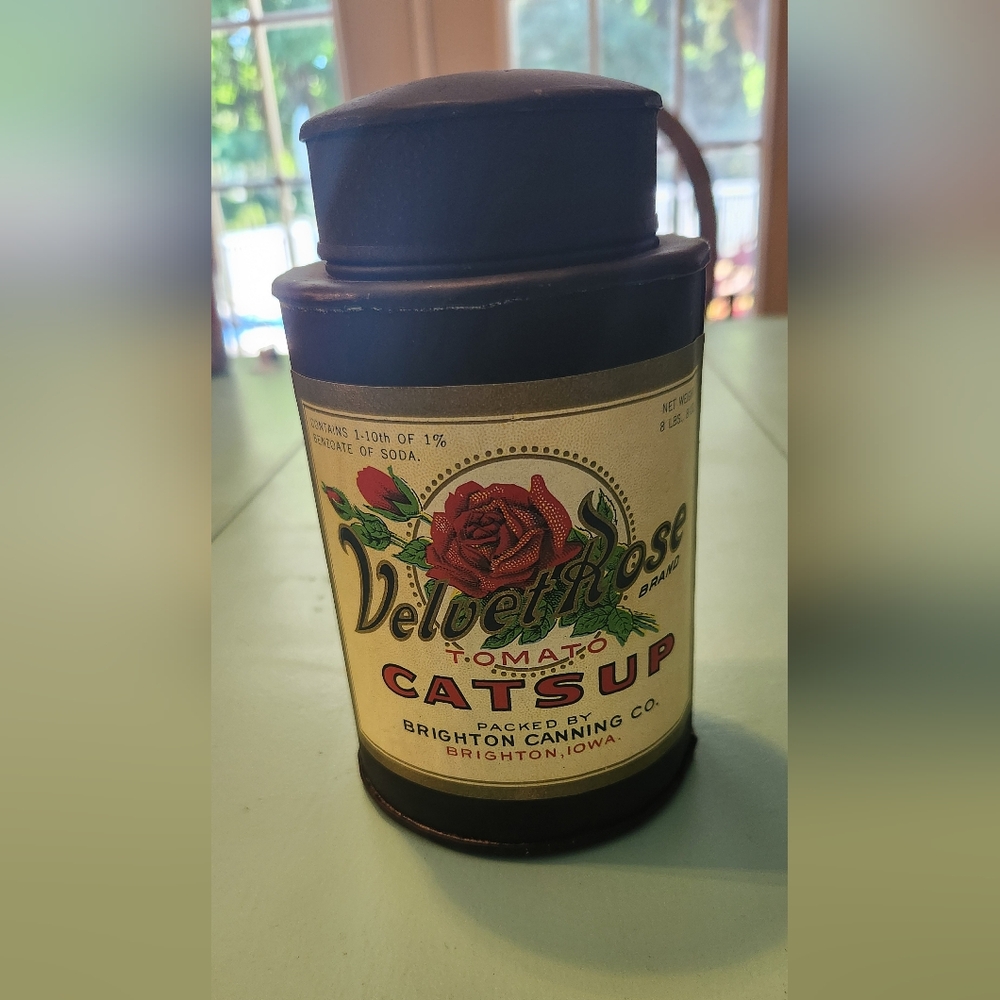 Velvet Rose Tomato Catsup Vintage Style Tin